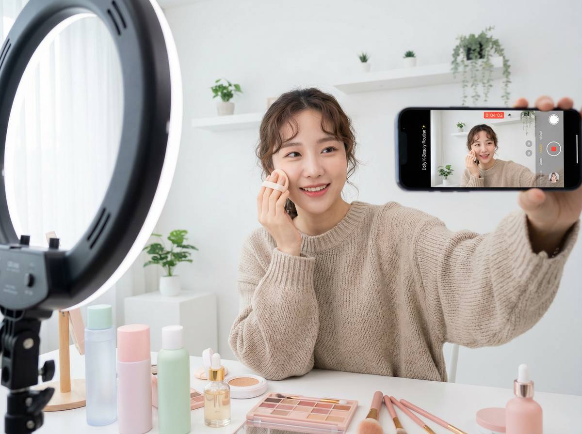 情侣自拍美妆教程视频